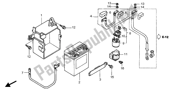 Toutes les pièces pour le Batterie du Honda CBF 250 2006