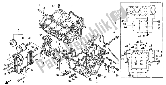 Tutte le parti per il Set Carter del Honda CBR 600F 1996