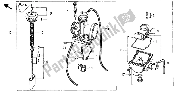 Tutte le parti per il Carburatore del Honda CR 500R 1995