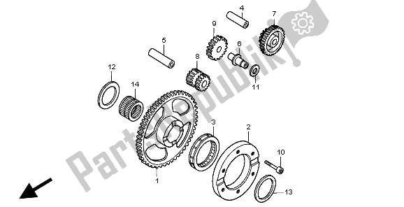 Toutes les pièces pour le Embrayage De Démarrage du Honda SLR 650 1997