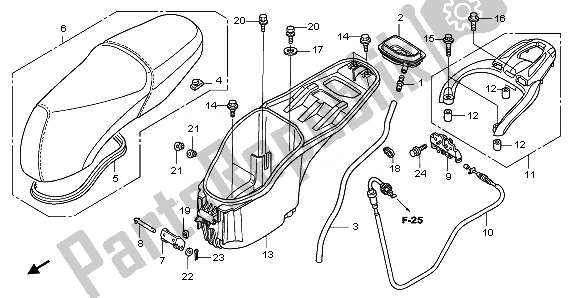 Toutes les pièces pour le Siège Et Coffre à Bagages du Honda PES 125R 2010