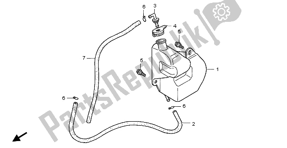 All parts for the Reserve Tank of the Honda ST 1100A 1996