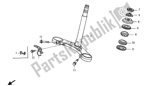 All parts for the Steering Stem of the Honda CBR 600F 1996