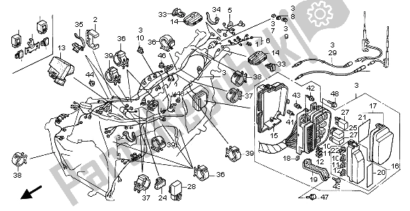 Toutes les pièces pour le Faisceau De Câbles du Honda GL 1500A 1997