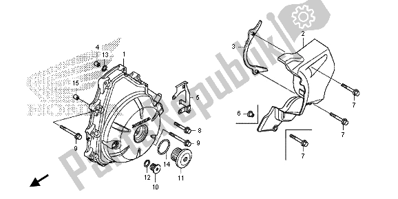 Toutes les pièces pour le A. C. Couvercle De Générateur du Honda NC 700 SA 2013