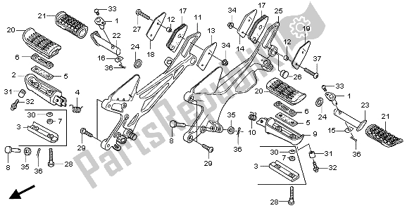 Tutte le parti per il Passo del Honda CBF 600 NA 2007