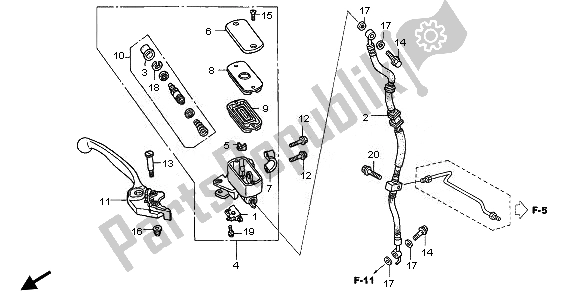 Toutes les pièces pour le Fr. Maître-cylindre De Frein du Honda VFR 800 2008