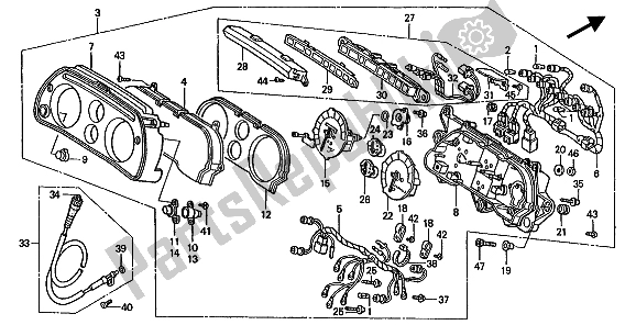 Wszystkie części do Metr (mph) Honda ST 1100A 1994