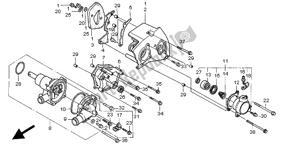 Todas las partes para Bomba De Agua de Honda VFR 750F 1997