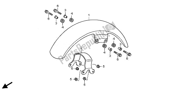 Toutes les pièces pour le Garde-boue Avant du Honda VT 750C2S 2011