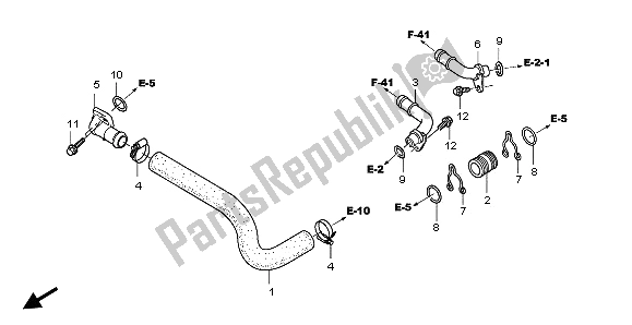 Tutte le parti per il Tubo Dell'acqua del Honda NSA 700A 2009