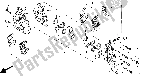 Todas las partes para Pinza De Freno Delantero de Honda CBR 900 RR 2000