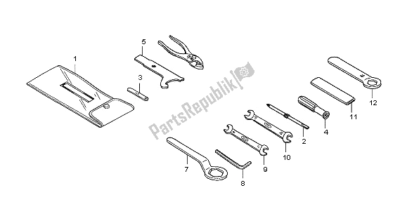 Alle onderdelen voor de Hulpmiddelen van de Honda CBR 1000 RR 2009