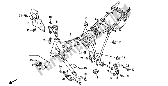 Tutte le parti per il Corpo Del Telaio del Honda CB 250 1992