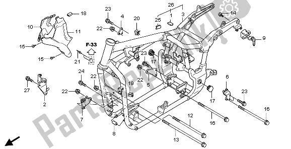 Todas las partes para Cuerpo Del Marco de Honda VT 750C 2007