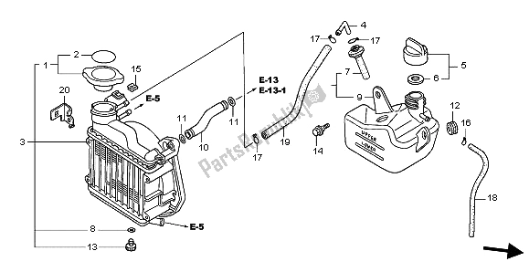Todas as partes de Radiador do Honda NPS 50 2009