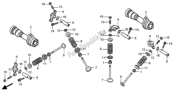 Wszystkie części do Wa? Ek Rozrz? Du I Zawór Honda XL 125V 2010