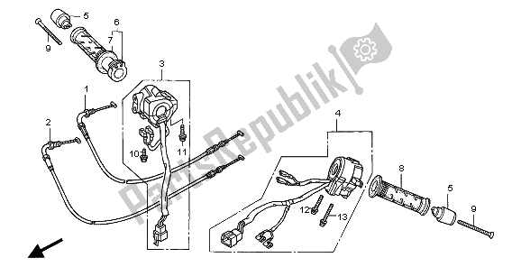 Todas las partes para Interruptor Y Cable de Honda CBR 1100 XX 2006