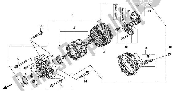 Wszystkie części do Generator Honda GL 1800 2007