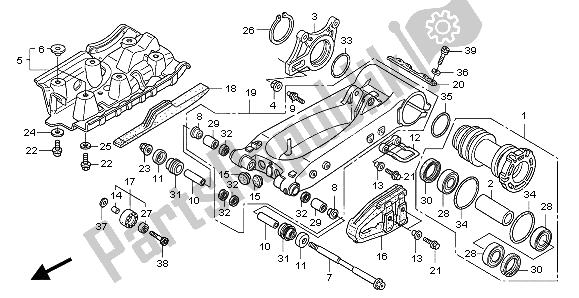 Todas las partes para Basculante de Honda TRX 450 ER Sportrax 2009