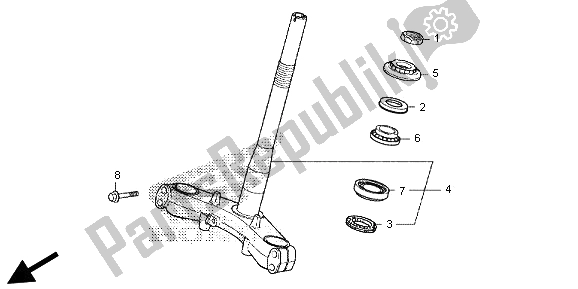 All parts for the Steering Stem of the Honda SH 300 2013