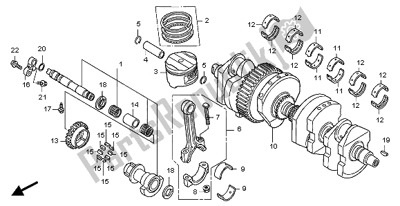 Tutte le parti per il Albero Motore E Pistone del Honda CB 1300 2007