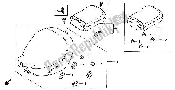 Todas las partes para Asiento de Honda VT 750C2 1998