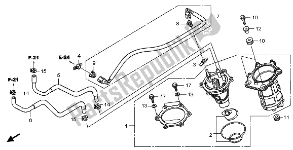 All parts for the Fuel Pump of the Honda VT 750 SA 2010