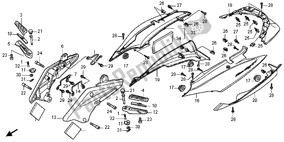 Todas las partes para Cubierta Del Cuerpo de Honda FJS 600A 2012