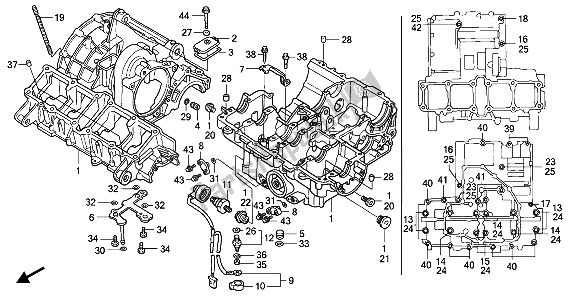 Todas las partes para Caja Del Cigüeñal de Honda CB 1000F 1993