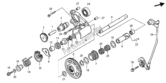 All parts for the Reverse Gear of the Honda GL 1800 2013