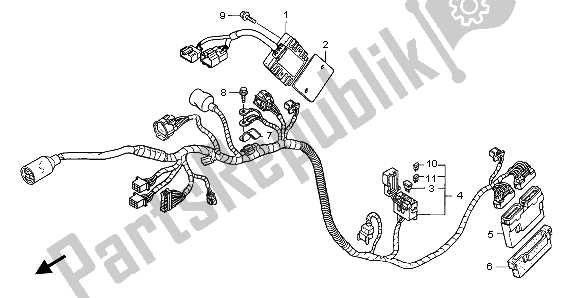 All parts for the Wire Harness of the Honda CBR 600F 2007