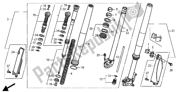 Tutte le parti per il Forcella Anteriore del Honda CRF 450R 2003