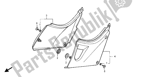 Todas las partes para Cubierta Lateral de Honda CB 500 2000