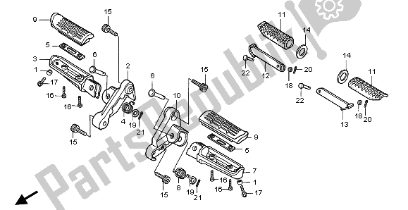 All parts for the Step of the Honda CB 750F2 1997