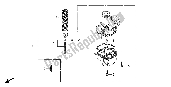 All parts for the Carburetor Optional Parts Kit of the Honda CR 80R 1993