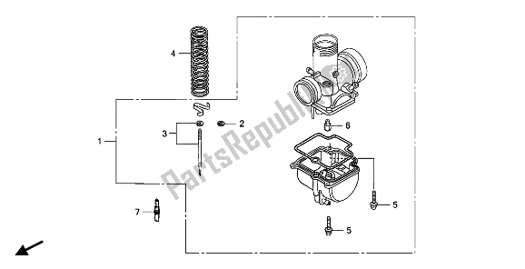 Todas as partes de Kit De Peças Opcionais Do Carburador do Honda CR 80R 1993