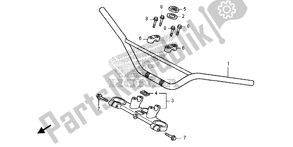 Tutte le parti per il Gestire Il Tubo E Il Ponte Superiore del Honda CRF 150 RB LW 2013