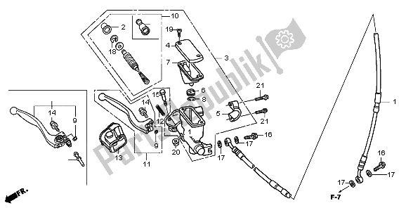 Wszystkie części do Fr. G?ówny Cylinder Hamulca Honda CRF 450R 2006