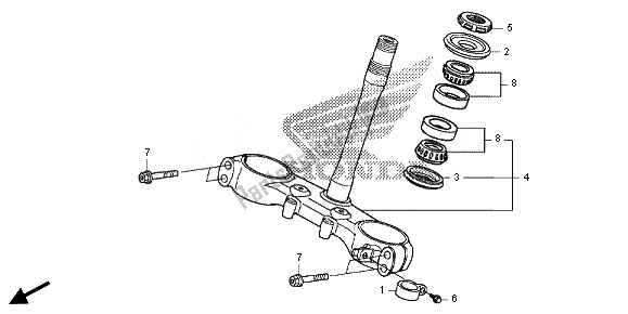 Todas as partes de Haste De Direção do Honda CRF 250M 2014