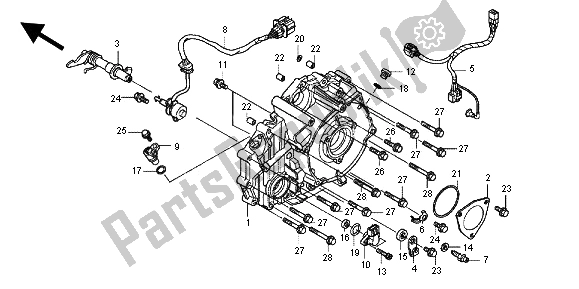 Todas las partes para Tapa Trasera Del Cárter de Honda TRX 420 FA Fourtrax Rancher AT 2012