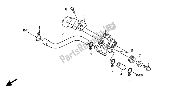 All parts for the Air Injection Solenoid Valve of the Honda CBR 250 RA 2013