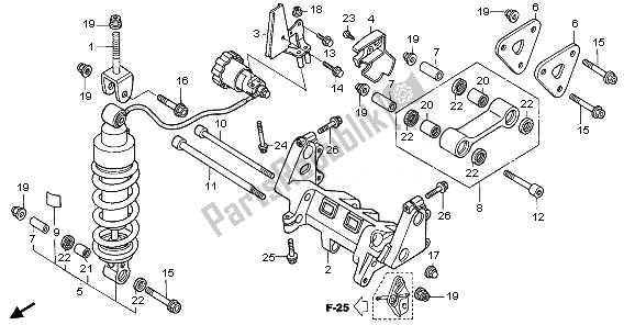 Toutes les pièces pour le Coussin Arrière du Honda VFR 800A 2010