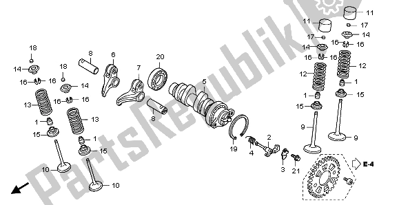 Todas las partes para árbol De Levas Y Válvula de Honda CRF 150 RB LW 2009