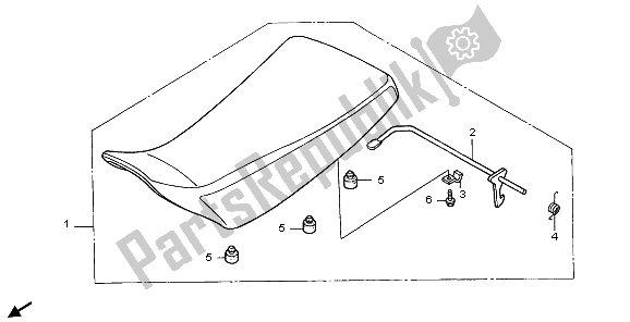 Todas las partes para Asiento de Honda TRX 350 FE Fourtrax Rancher 4X4 ES 2003