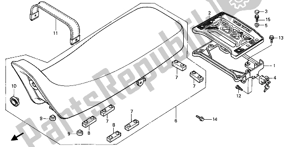 Todas as partes de Assento do Honda XRV 750 Africa Twin 1991