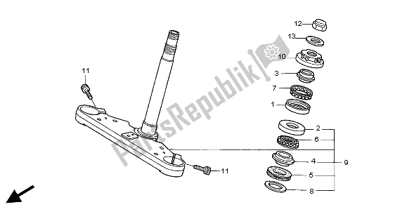 Toutes les pièces pour le Potence De Direction du Honda VT 125C 2004