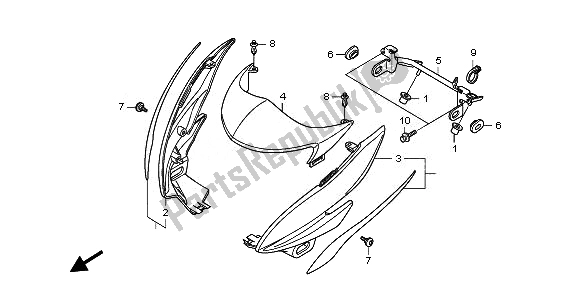 Wszystkie części do Kaptur Honda CB 600F Hornet 2008