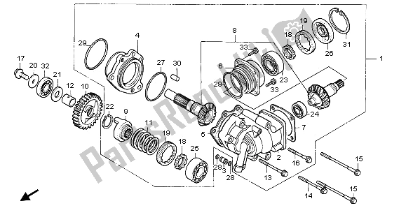 Todas las partes para Eje Transversal de Honda NTV 650 1997