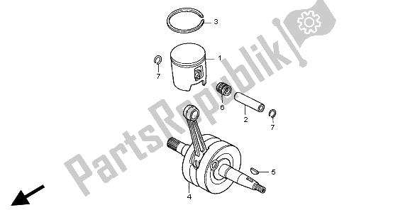 Toutes les pièces pour le Vilebrequin Et Piston du Honda CR 125R 2002